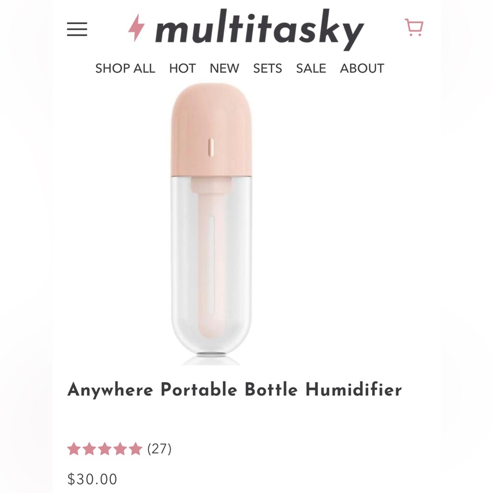 Multitasky Anywhere Portable Bottle Humidifier